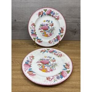 Wedgwood Etruria England Floral 10-1/4” Dinner Plate ~set Of 2